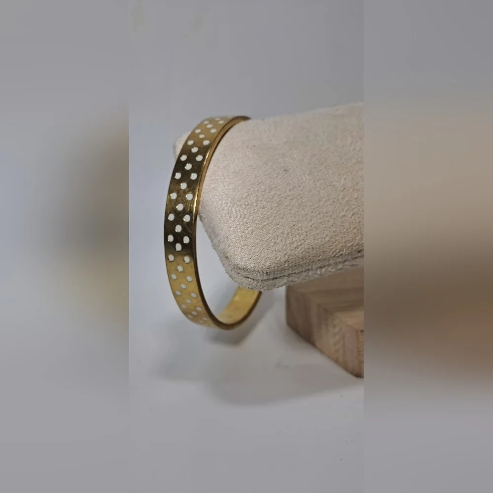 Kate Spade NY On The Dot Gold Tone Bangle Bracelet - Picture 4 of 9